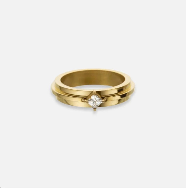 DASEIN Sommer Neue Gypsy Lines Einzigartige Zirkon Ring für Frauen 18k Gold Überzogene Edelstahl Minimalistischen Tänzerin Schmuck Ringe set