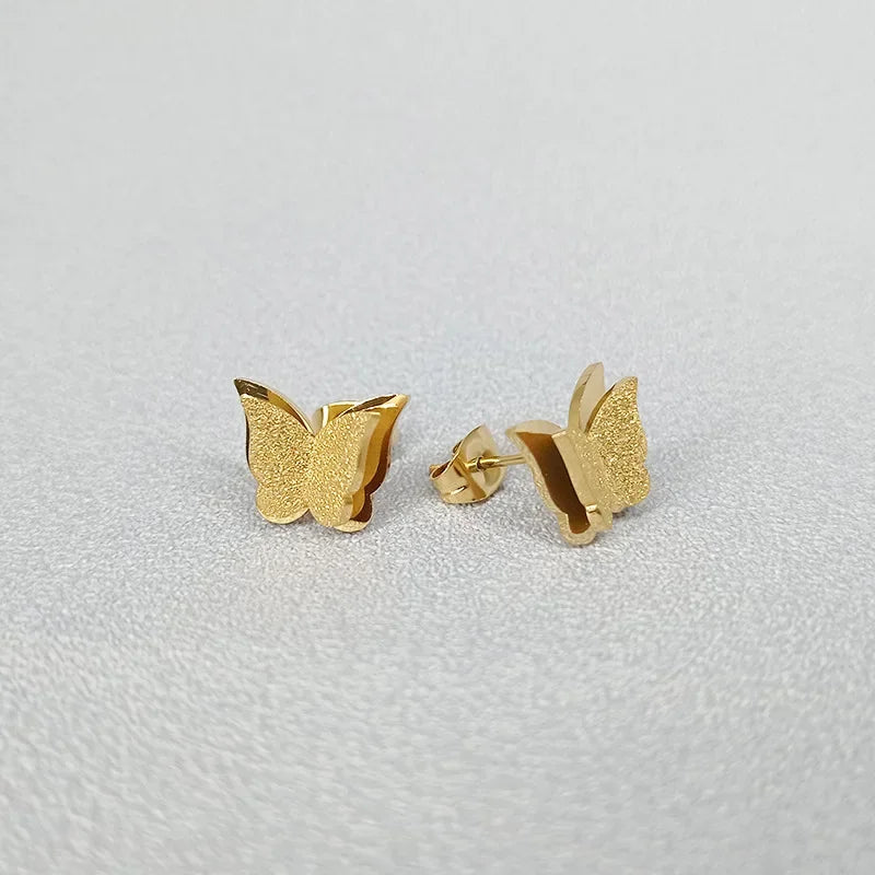 Edelstahl Schmetterling Creolen Für Frauen Schmuck Geschenk Weibliche Lange Quaste Matt Matte Tropfen Ohrringe Koreanische Gesendet Kostenlos