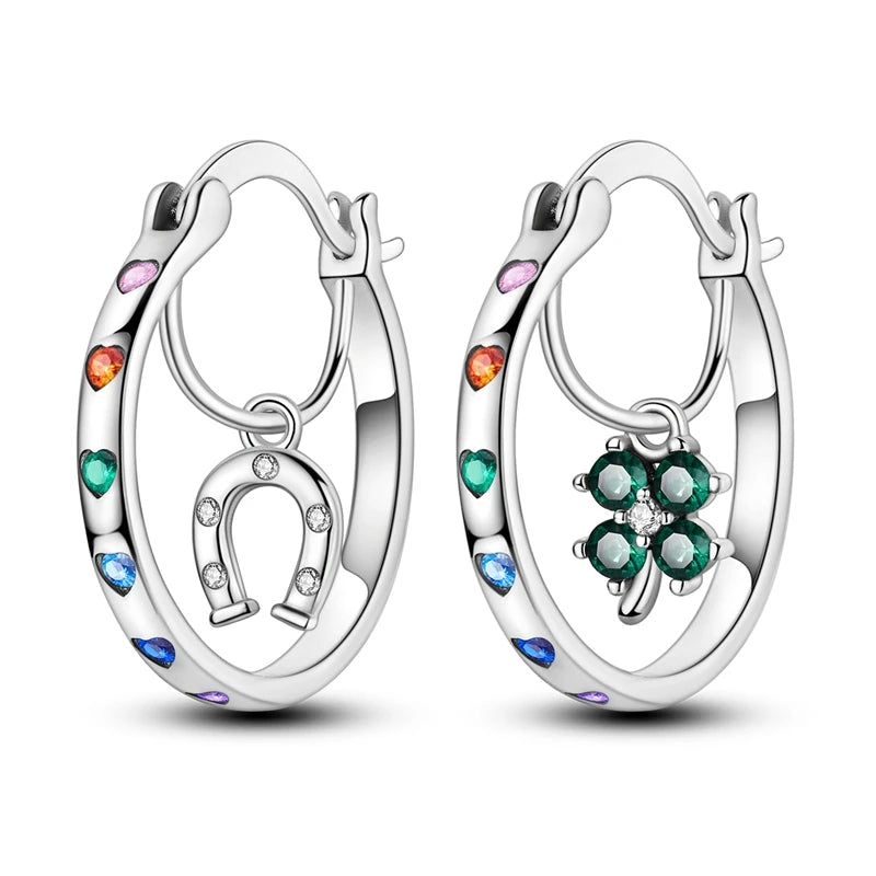 2025 neue 925 Sterling Silber Creolen Blumen Zirkon Tropfen Ohrringe Stud Für Frau Feine Geburtstag Hochzeit Schmuck Geschenke