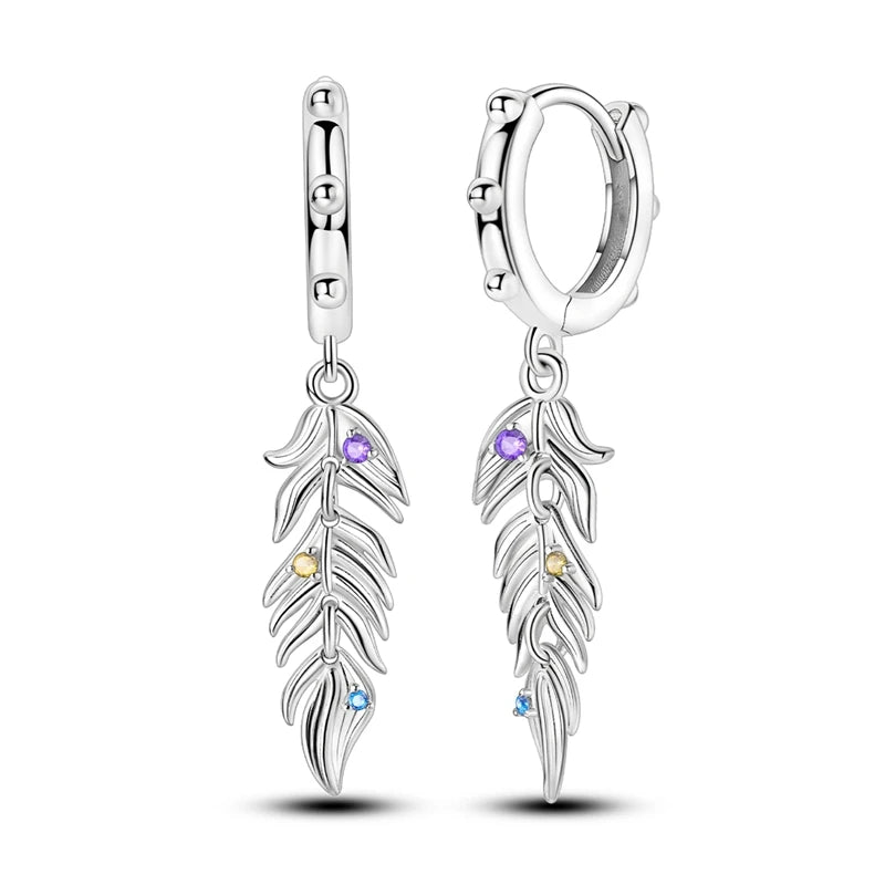 2025 neue 925 Sterling Silber Creolen Blumen Zirkon Tropfen Ohrringe Stud Für Frau Feine Geburtstag Hochzeit Schmuck Geschenke