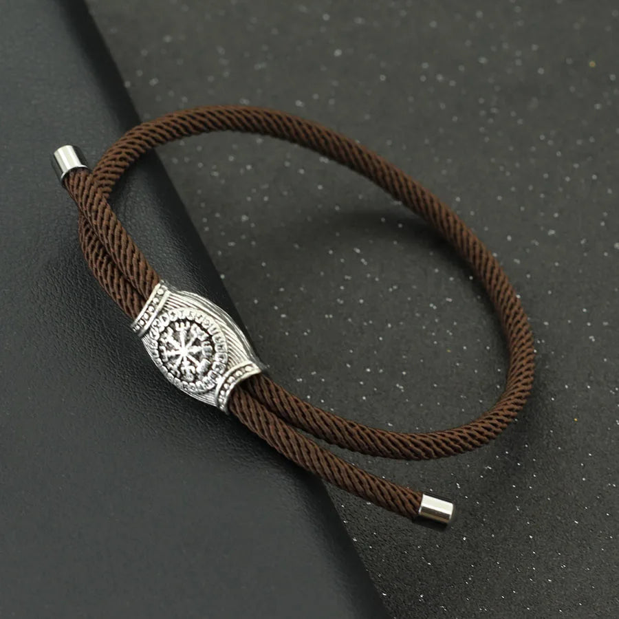 Retro Herren Wikinger Armband handgemachte verstellbare Seil Armband Casual Accessoires Geschenk für Ihn Pulseras Para Hombre Stoff Armband