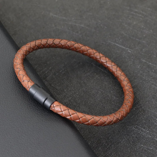 Noter Herren Leder Armband Armreif schwarz Magnets chnalle passend zu stapelbaren Braslet Freizeit zubehör Pulsera Hombre Schmuck