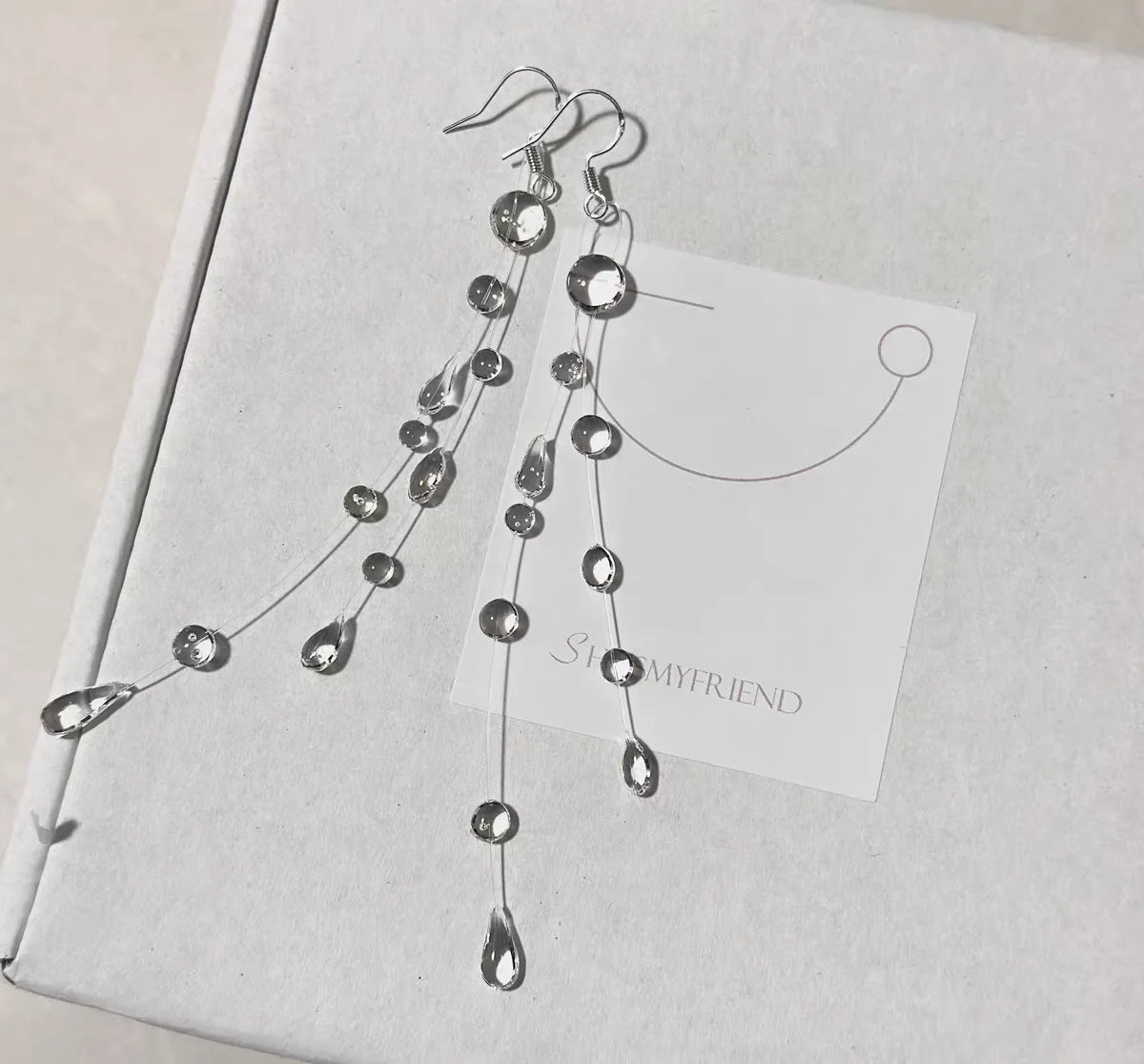 Handgefertigtes Tau-Regen-Ohrringe, Armband, Halskette, Schmuckset für Frauen, Teenager, Mädchen, Mutter, Kristall, Hochzeit, Party, Schmuck, Geschenke für Sie