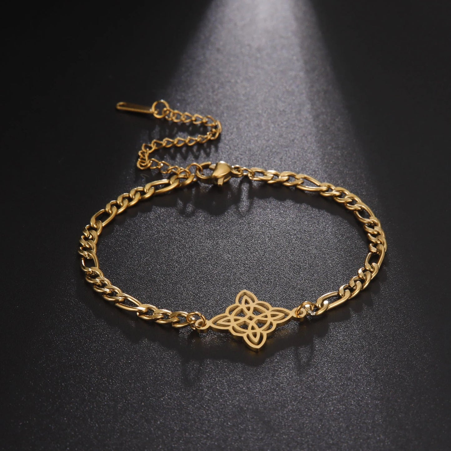 Hexerei Irish Celtic Knot Charms Armbänder Edelstahl Hexenknoten Kette Armband Damen Herren Vintage Liebe Schmuck Geschenke