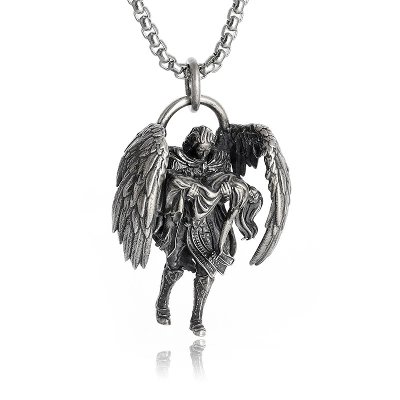 Versilberte Anime Mecha Schönes Mädchen Mädchen Anhänger Halskette Männer und Frauen Hip-Hop Rock Punk Trendy Schmuck Geschenk