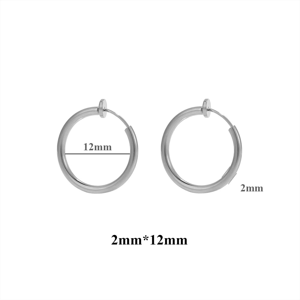 10 Stück 304 Edelstahl 2 mm Draht Ohrclips gefälschte Creolen für Frauen ohne Ohrlöcher Clip DIY Schmuckherstellung Zubehör