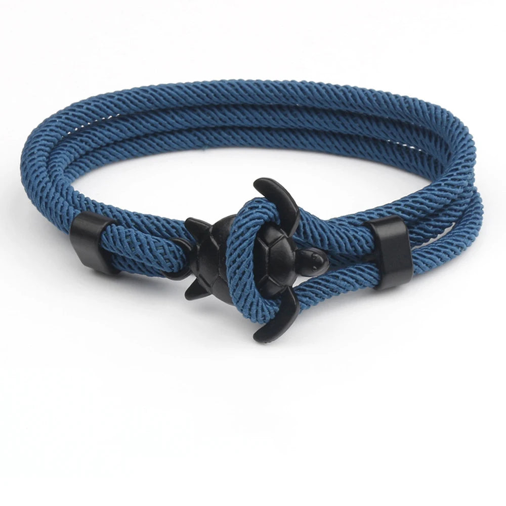Männlich Einfache Mode Meeresschildkröte Seil Armband Hohe Qualität Milan Linie Reine Hand Stricken Armbänder Für Männer Armband Schmuck Geschenk
