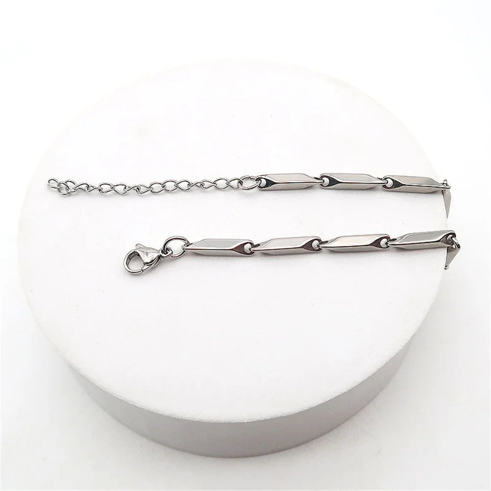 3mm Einfache Edelstahl Melone Samen Kette Armband Mode Titan Stahl Männer Armband Frauen Trend Schmuck Zubehör