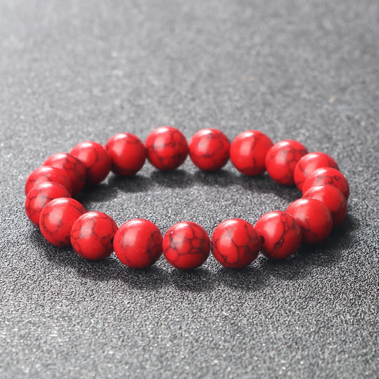 6/8/10MM Naturstein Armband Roter Kiefer Stein Gebet Perlen Armband Rosenkranz Meditation Armbänder Männer Frauen Yoga schmuck Pulsera