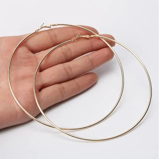 8/10mm Große Kreis Creolen Silber Farbe für Frauen Runde Große Kreis Ohrringe Hoops Ohr Ringe Party Club schmuck Geschenke
