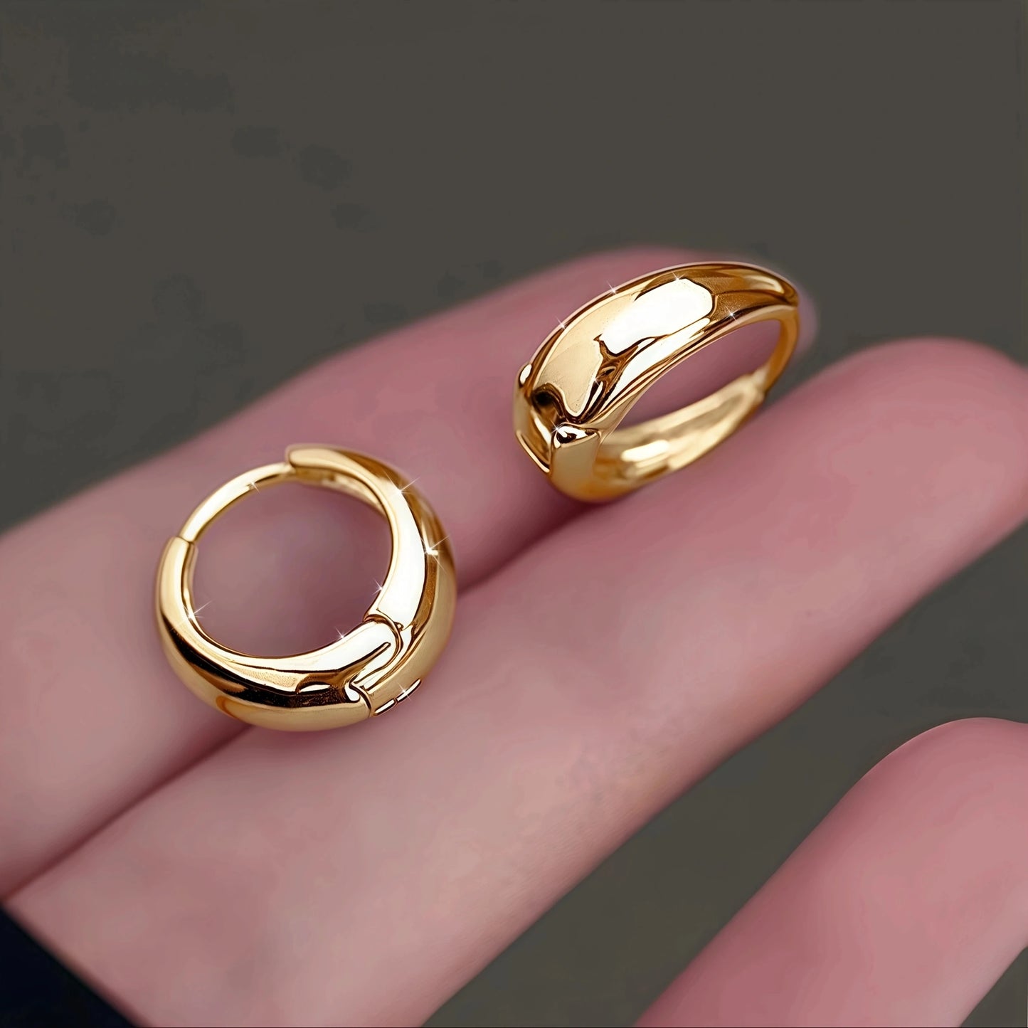 2 Stück elegante, hypoallergene französische Creolen aus Edelstahl, bequemes Retro-Sexy-Design, Weihnachtsgeschenke für modische Frauen