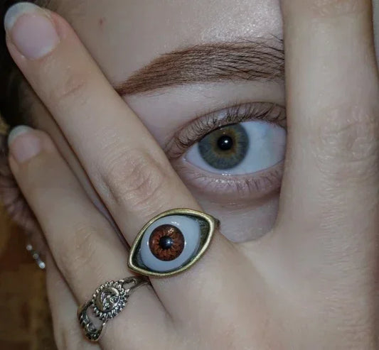 1 STÜCK Auge Vampir 1 Gothic Übertrieben Punk Schmuck Braun Mode Chic Ringe Blau Stil Mode Heißes Geschenk Großhandel