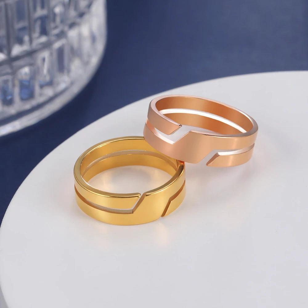 Skyrim Minimalistischer Ring für Männer und Frauen, Edelstahl-Fingerringe, modischer Paarschmuck, Ehering, Geschenk im Großhandel