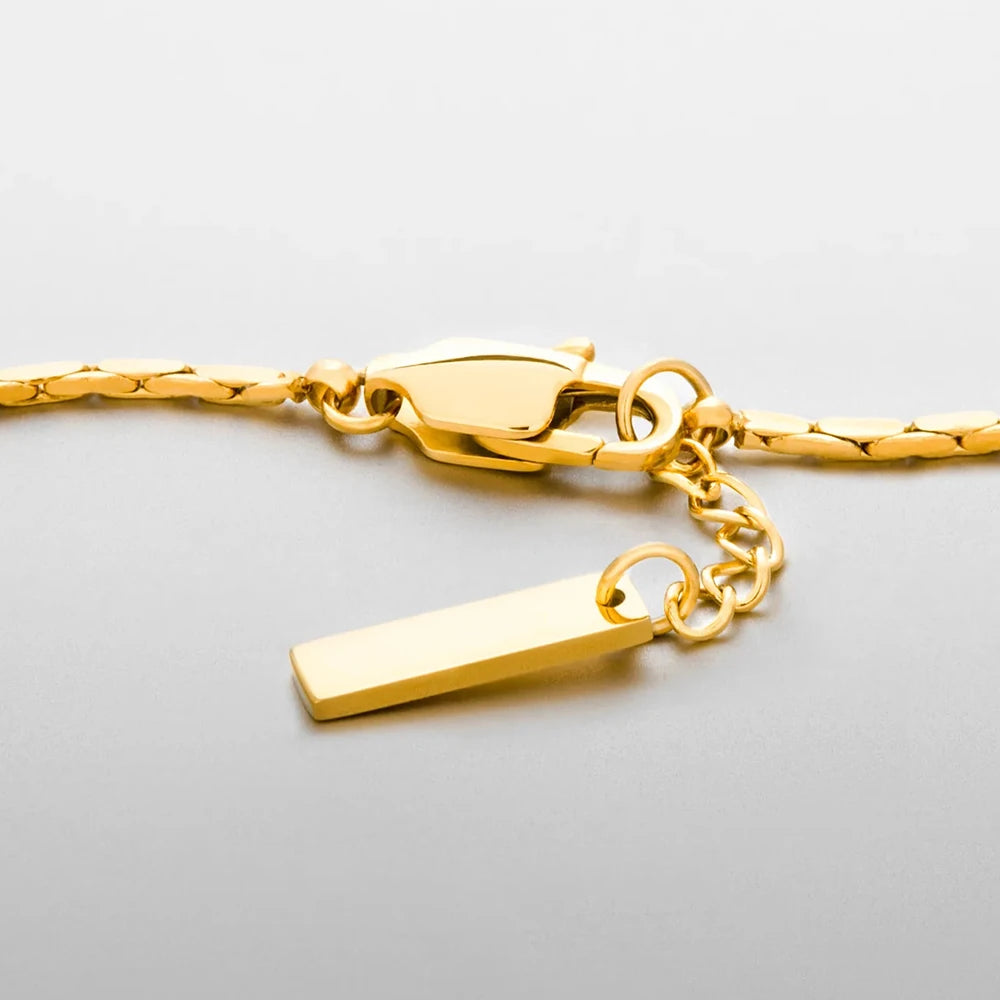 ELANDIS Edelstahl vergoldetes Armband Verstellbare Herrenarmbänder Einfacher Schmuck Weihnachtsgeschenk
