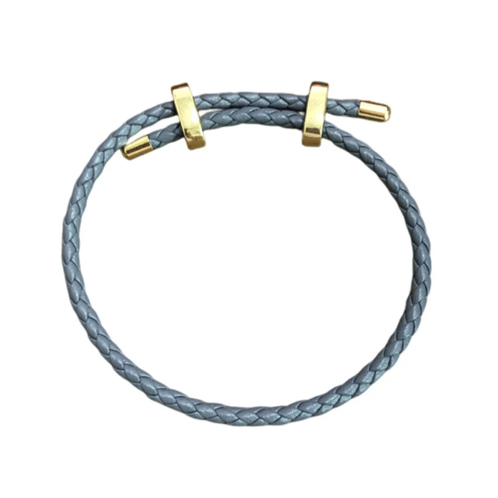 1Pcs Einstellbare Geflochtene Acht-Zeichen Schnalle Leder Armband Für Paar Männer Frauen Armreif Schmuck Machen Zubehör Großhandel