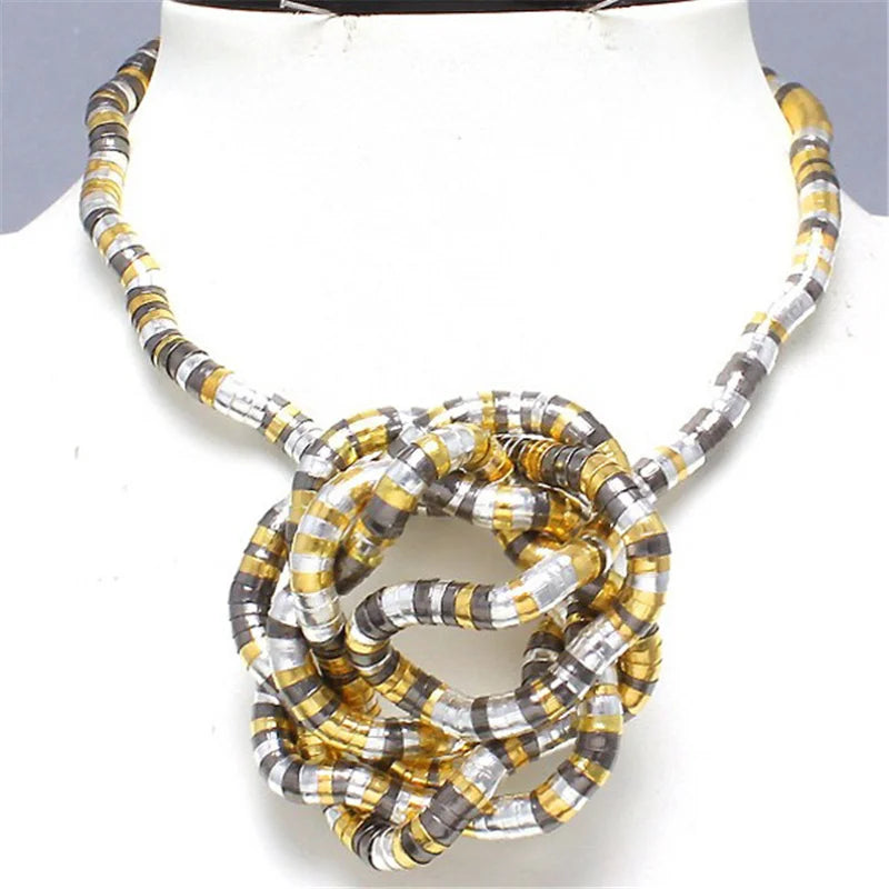 5 mm 90 cm Eisen flexible gedrehte Schmuck biegsame Schlangenhalskette 12 Farben erhältlich