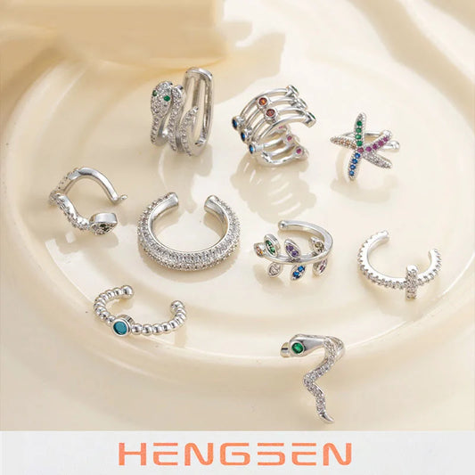 1 Stück Silber Imitation Perle Zirkon Ohr manschette Clips keine Piercing Ohr manschetten Ohrringe für Frauen ohne Piercing Ohrclip Schmuck