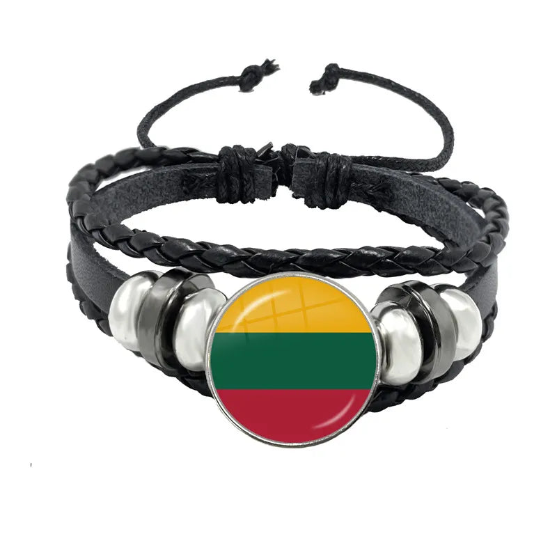 LGBT Schwarz Weave Leder Armband Bi Stolz Glas Cabochon Homosexuell Stolz Regenbogen Flagge Foto Armreif Schmuck Für Frauen Männer Liebhaber geschenk