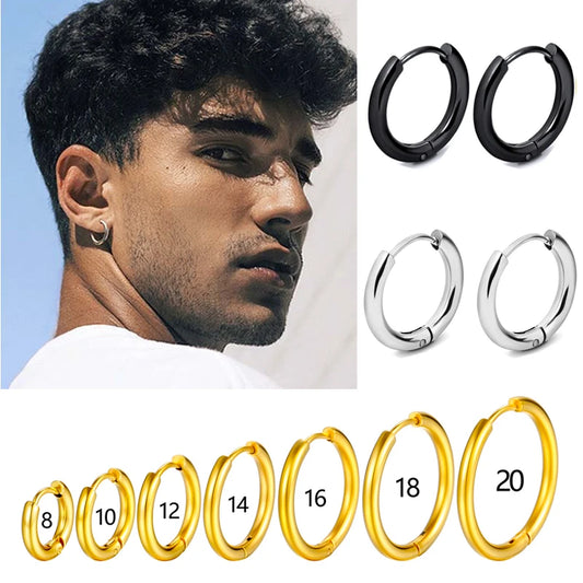 1 paar Edelstahl Hoop Ohrringe Frauen Männer Gold Farbe Kleine Ohrringe Mädchen Schmuck Pendientes Mujer Aretes Knorpel Piercing