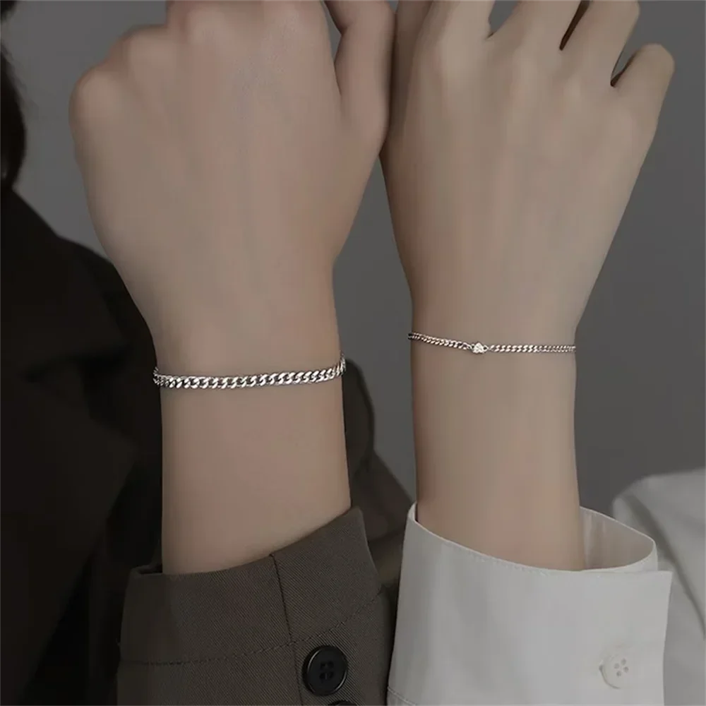 Paar-Armbänder-Sets für Paare, Freundin, Freund, Sie und Ihn, passender Armreif, verstellbare Armbänder als Geschenk für Liebhaber-Freunde