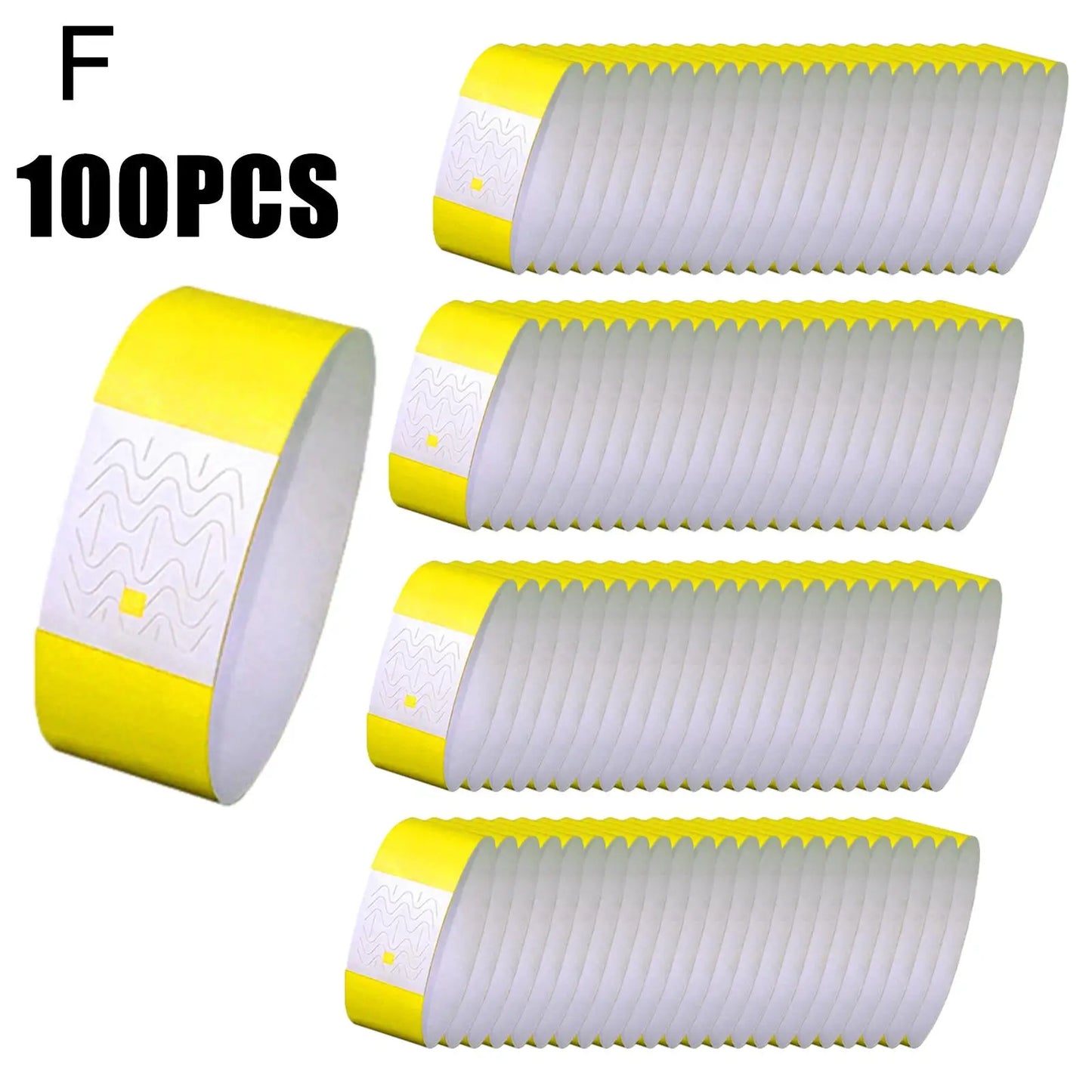 100pcs reißfestes wasserdichtes Papier armband Party papier Armband mehrfarbiges Event Ticket Armbänder Identifikation sband