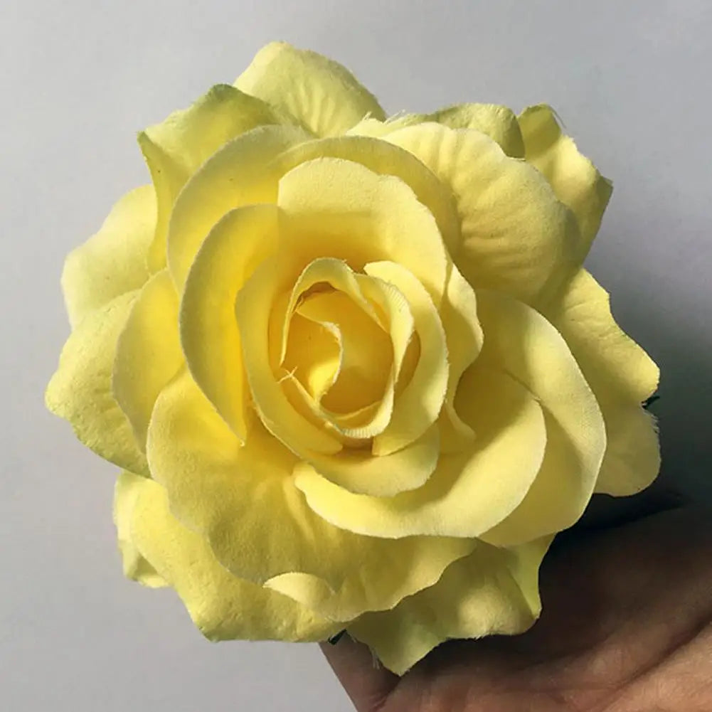 Flamenco Blumen Für Haar DIY Kopfschmuck Für Braut Beflockung Tuch Rote Rose Blume Haarnadel Haar Clip Party Haar Zubehör