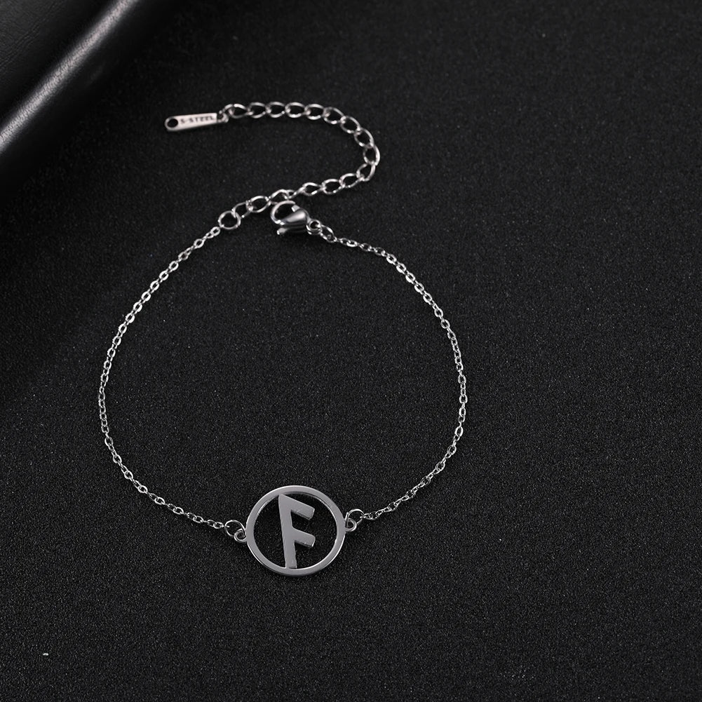 Likgreat 24 Wikinger-Runen-Charm-Armband, Edelstahl, für Damen und Herren, Schmuck, nordischer alter Schutzpatron, Odin-Amulett, Geschenk, 2023, Neu