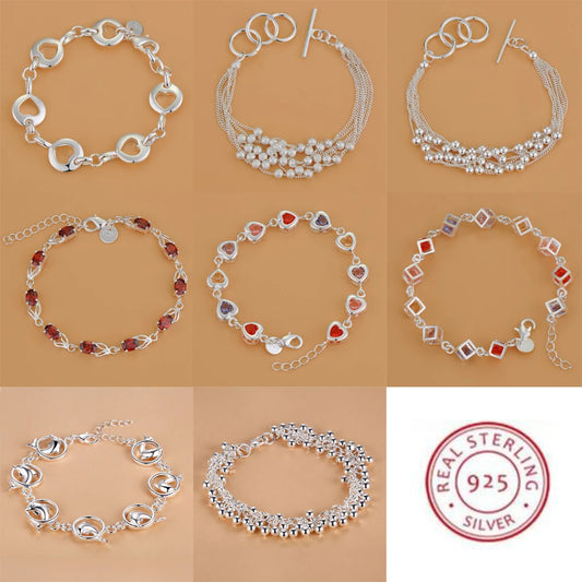 Neues Armband aus 925er-Sterlingsilber, hochwertige romantische Kette für Damen, modisch, Verlobungsfeier, Hochzeit, Schmuck, Geschenk