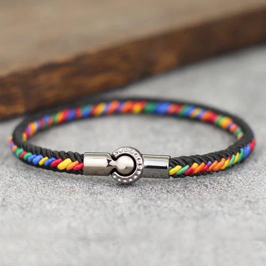 Neue Klasse A Ethnische Seil Armband Für Männer Frauen Magnet Schnalle Handgemachte Weaven Armreif Freizeit Pulseira Zubehör Hombre Hombre