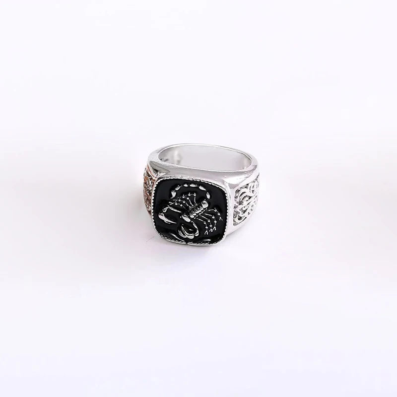 Skorpion Tier Herren Ring Punk Schmuck Zubehör Männer Ringe Coole Mode Hip Hop Rock Schmuck Geschenk Halloween Weihnachten Party Ringe