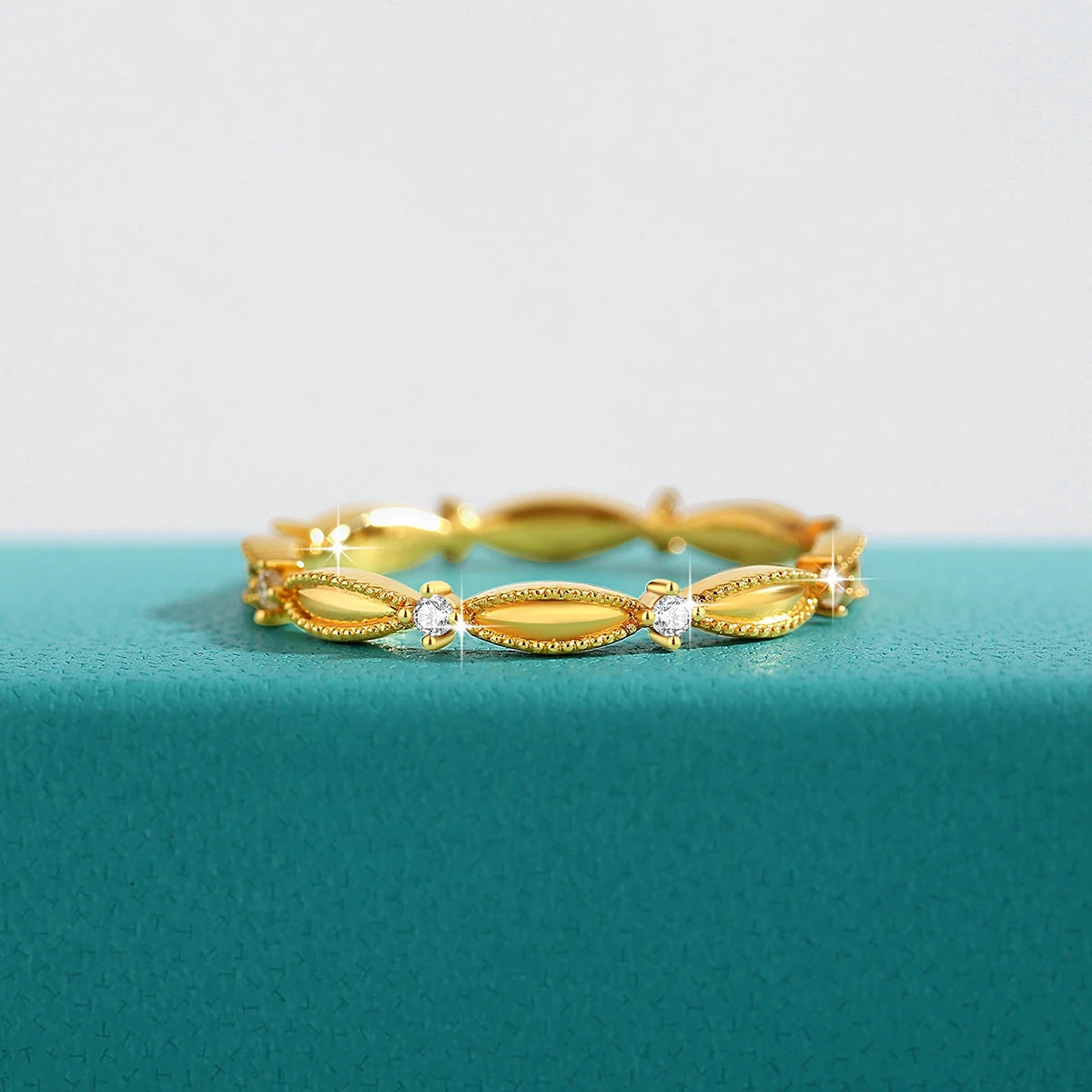 Volle Moissan ite 18 Karat Gold Ringe au750 für Frauen Hochzeitstag klassisches Verlobung geschenk mit Zertifikat