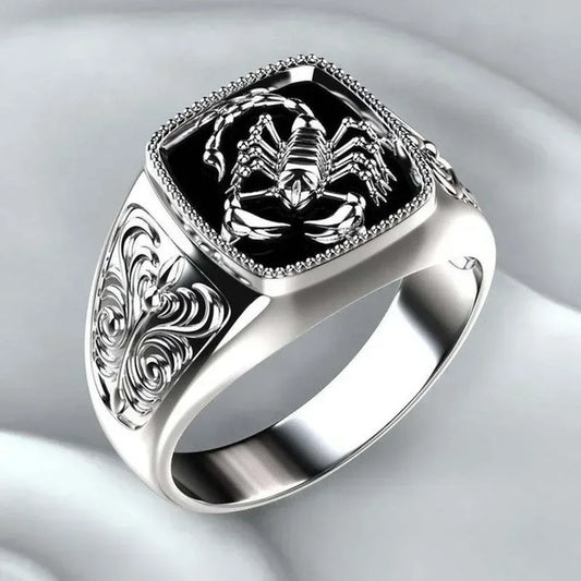 Skorpion Tier Herren Ring Punk Schmuck Zubehör Männer Ringe Coole Mode Hip Hop Rock Schmuck Geschenk Halloween Weihnachten Party Ringe
