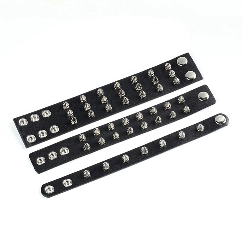 Punk Gothic Armband Spikes Armband Nieten Leder Manschette Armreif Metall Nieten Armband Schmuck Einstellbar Geschenk Unisex