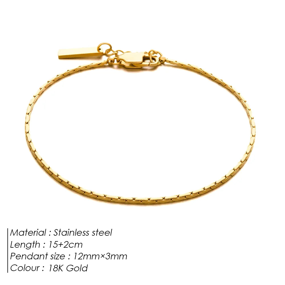 ELANDIS Edelstahl vergoldetes Armband Verstellbare Herrenarmbänder Einfacher Schmuck Weihnachtsgeschenk