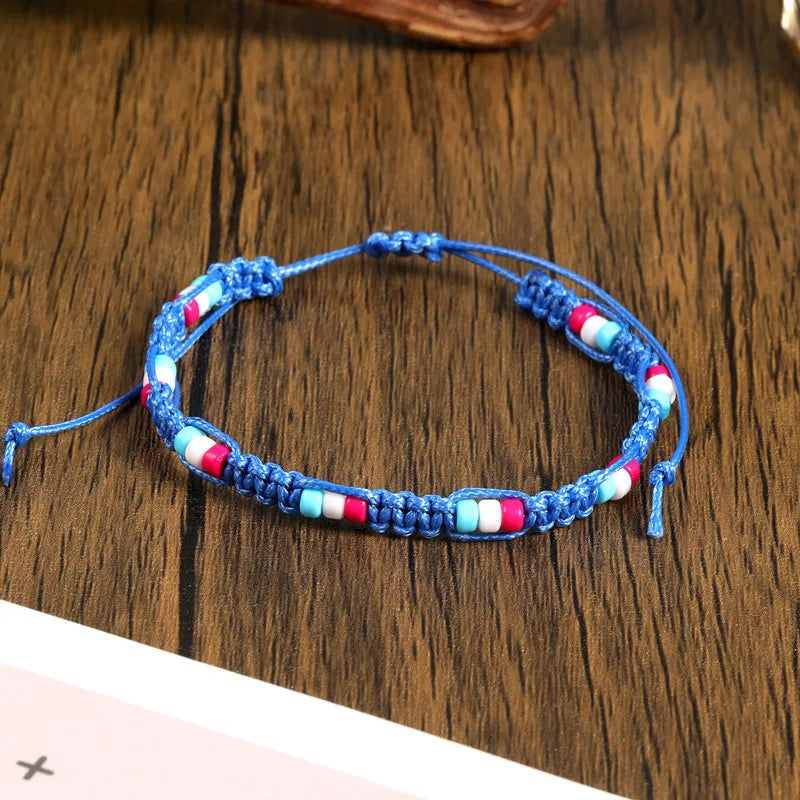 Böhmische farbige Perlen, verteiliges handgewebtes Armband für Männer/Frauen, lässig, täglich, trendig, einfache Accessoires, Freundschaftsgeschenke für Männer