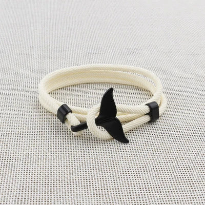 Männlich Multilayer 4mm Milan Seil Viking Armband Charme Whale Tail Armbänder Für Männer Armband Trendy Ozean Tier Fischschwanz schmuck