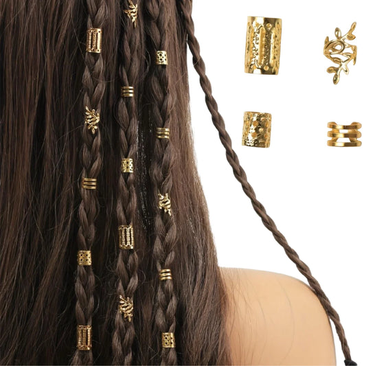 40/80PCS Elegante Aushöhlen Haar Ringe Für Frauen Mädchen DIY Haar Zubehör Loc Haar Schmuck für zöpfe