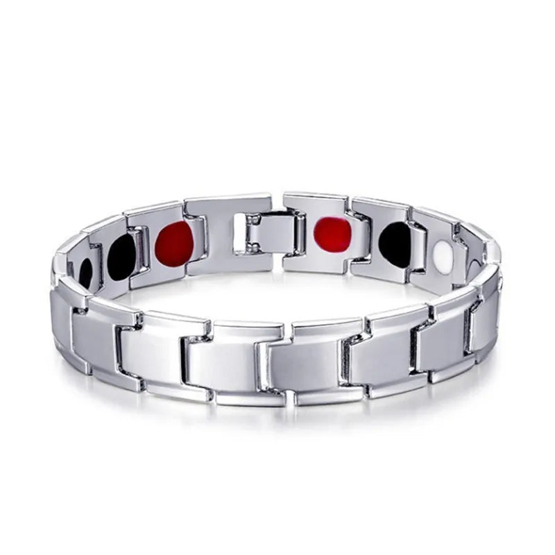 Trendy Stilvolle Männer Kraft Therapie Armband Einstellbare Gesundheit Schlaf Bessere Energie Bio Magnetische Armbänder Armreifen für Männliche Geschenk
