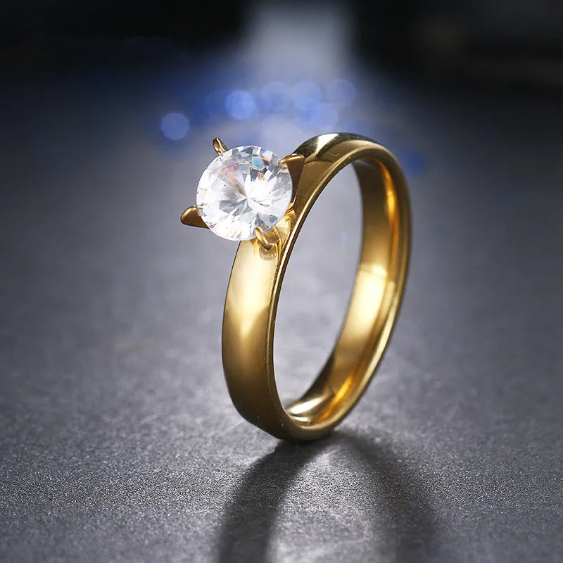 QianBei Mode 4mm Breite Edelstahl Einfache Glatte Kreise Ringe Für Frauen Männer Geschenke Schmuck Größe 7-11