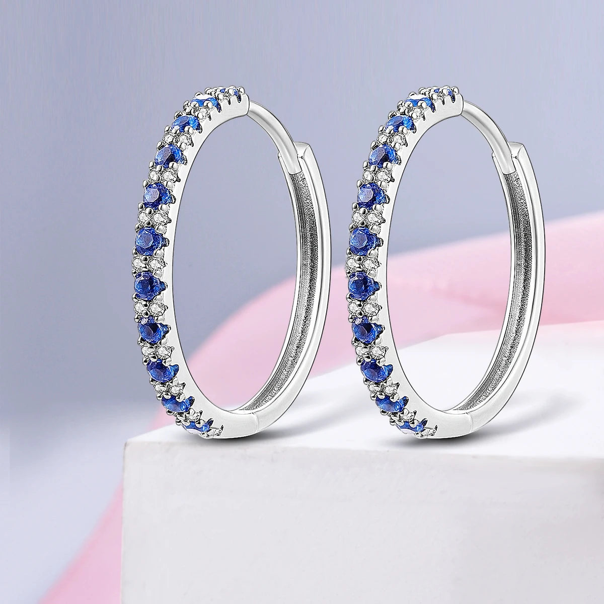 Creolen aus 925er Silber für Damen, Pendientes, Mond, Sonne, Original-Ohrringe, Modeschmuck