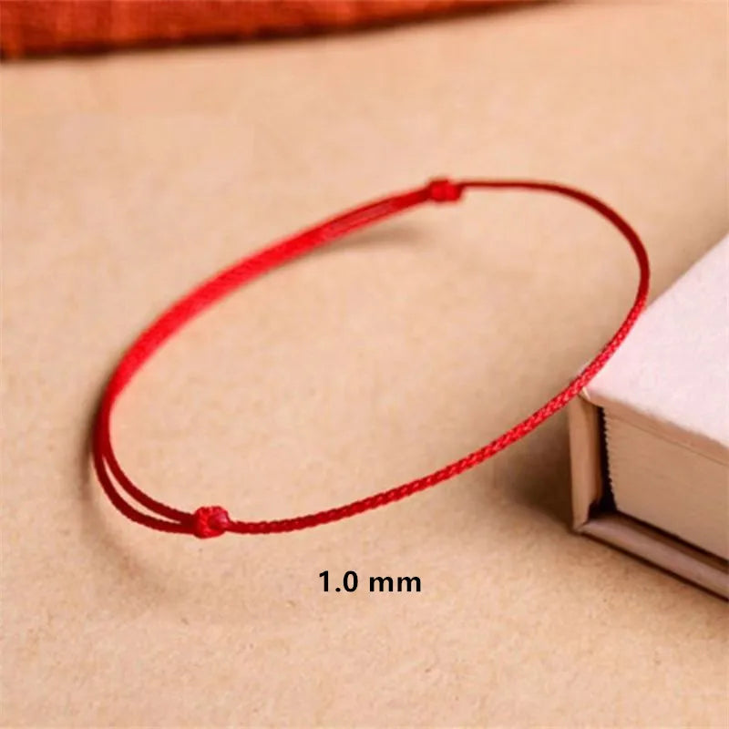 Handgemachte Rote Glück Knoten Armband Seil Glück Armreif Frauen Liebhaber DIY Beste Freunde Glück Armband Größe Einstellen Drop Shipping