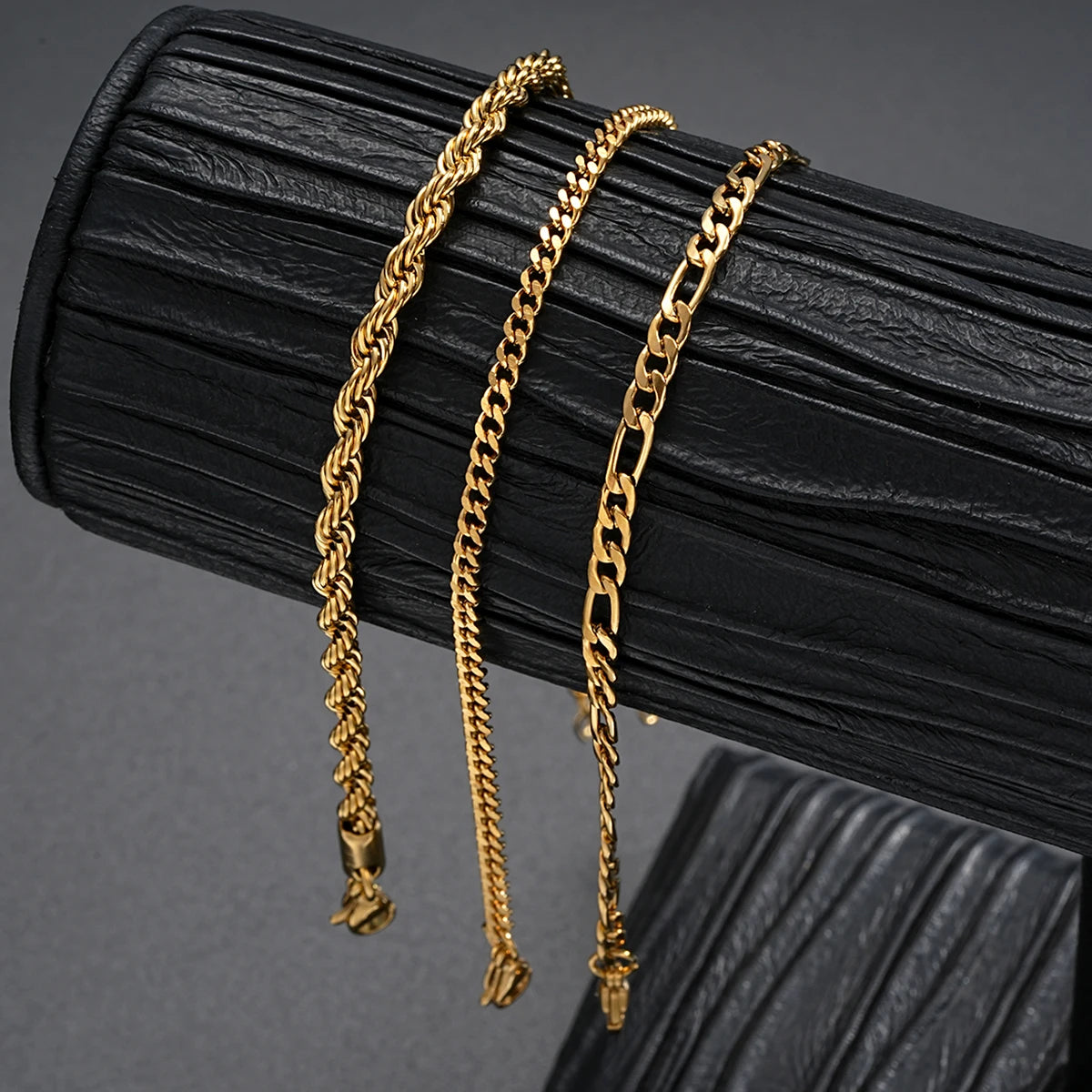 3 teile/satz Edelstahl Punk Kubanischen Kette Armband für Männer Minimalistischen Silber Farbe Hip Hop Armband Party Mode Schmuck Geschenke
