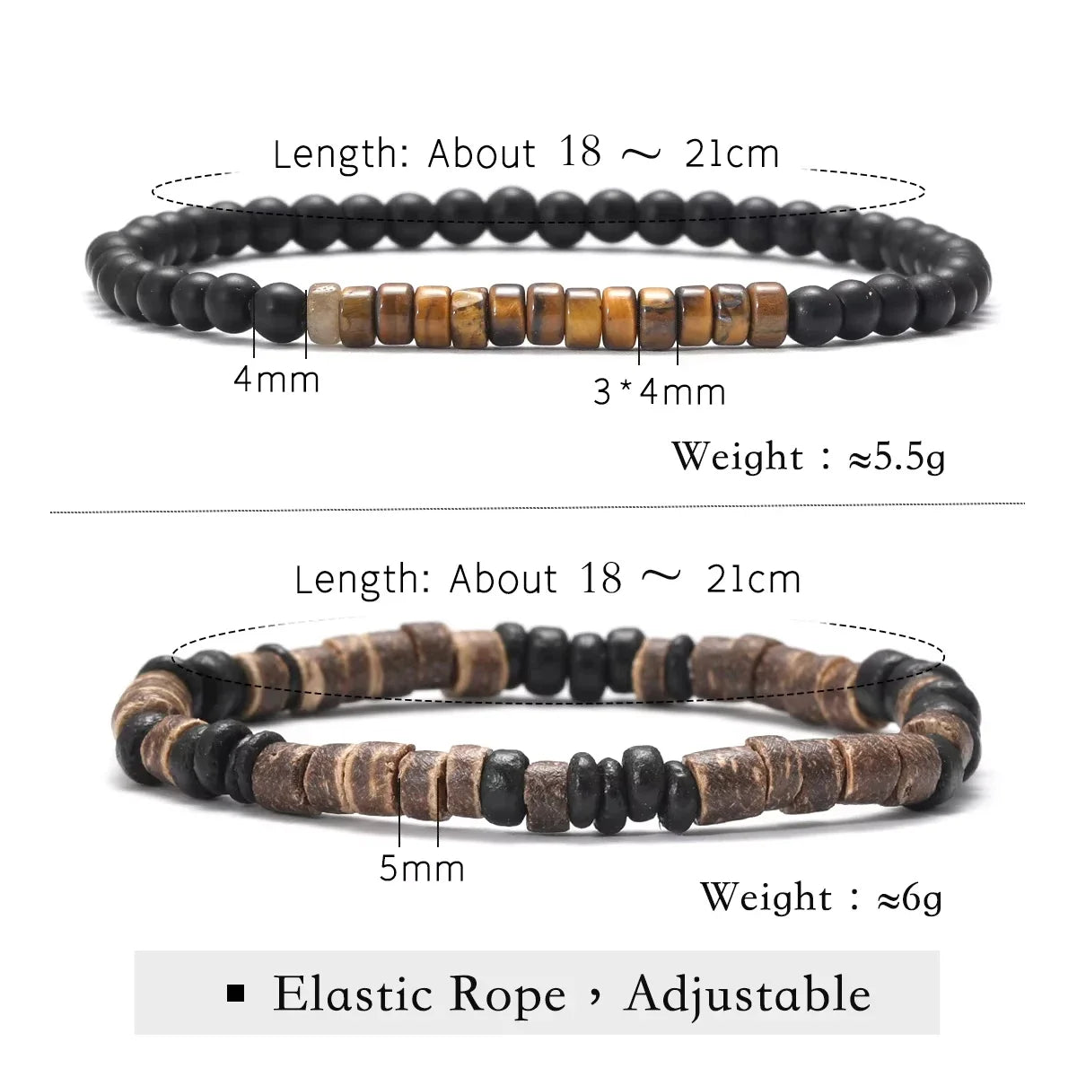 Dopamin-Perlenarmbänder für Herren und Damen, bezaubernde Armbänder, Naturstein-Armbänder, Schmuck, beste Freundschaftsaccessoires