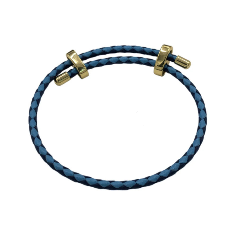 1Pcs Einstellbare Geflochtene Acht-Zeichen Schnalle Leder Armband Für Paar Männer Frauen Armreif Schmuck Machen Zubehör Großhandel
