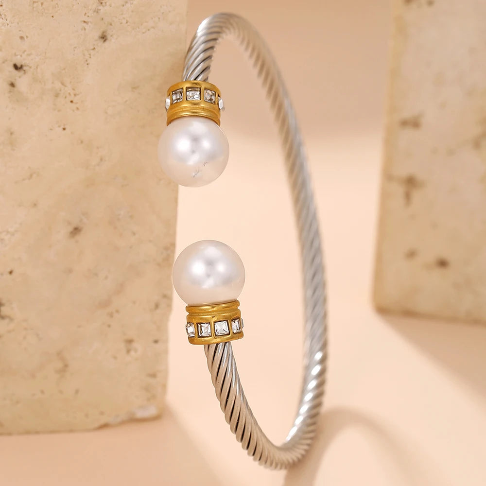 Klassische einfache Retro Diamant Armband Frauen Licht Luxus Edelstahl offenes Armband Sinn Schmuck Cartiers Frauen Armband