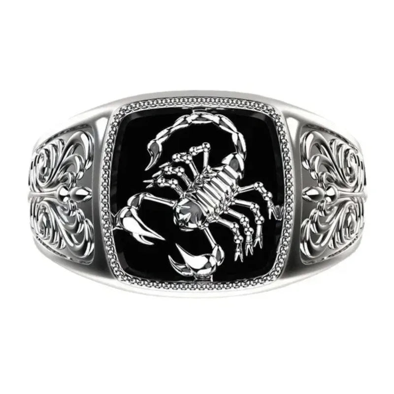 Skorpion Tier Herren Ring Punk Schmuck Zubehör Männer Ringe Coole Mode Hip Hop Rock Schmuck Geschenk Halloween Weihnachten Party Ringe