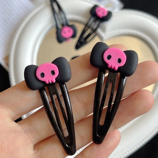 Schädel Haarnadel Schleifen Haars pangen Haarnadel Schädel Bobby Pin Schleifen Haars pange Bögen Haarnadel jk Haars pange jk Haarschmuck
