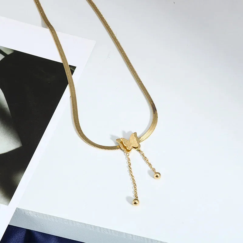 Edelstahl Schmetterling Creolen Für Frauen Schmuck Geschenk Weibliche Lange Quaste Matt Matte Tropfen Ohrringe Koreanische Gesendet Kostenlos