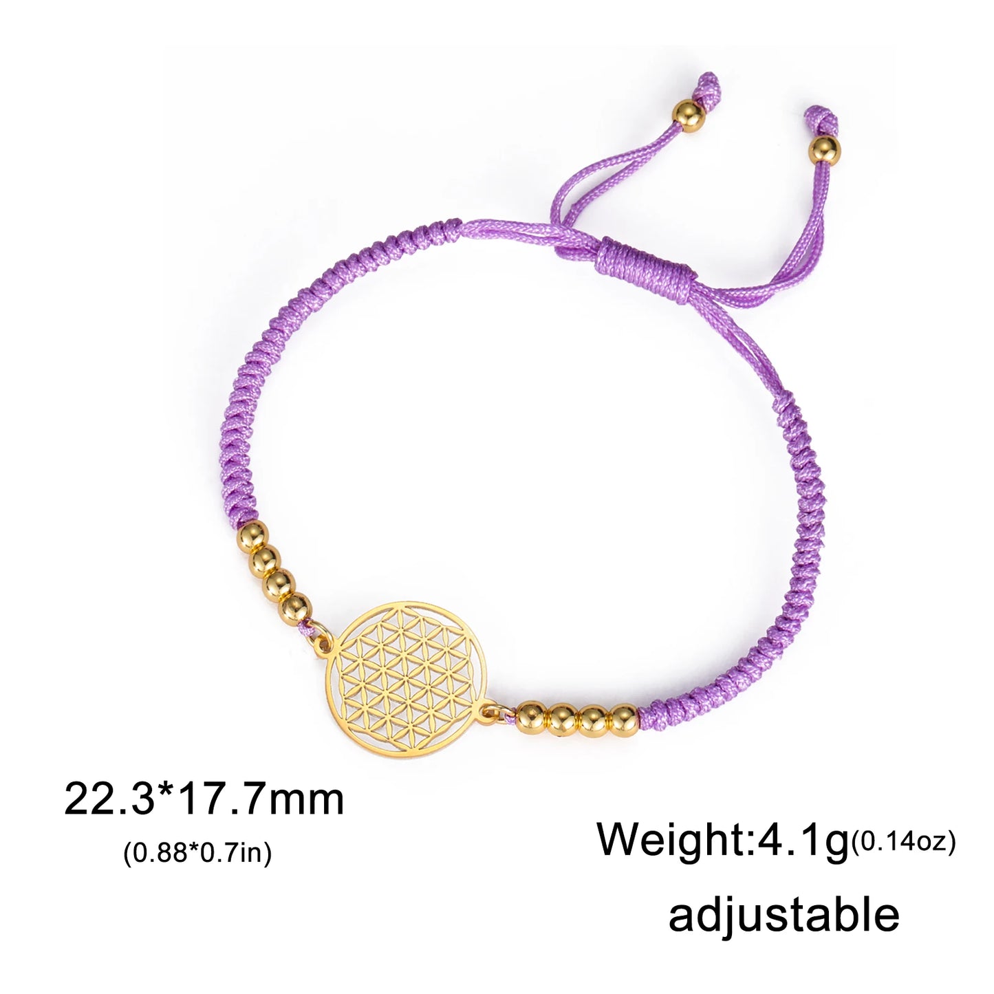 Lucktune Wikinger Blume des Lebens Armband für Frauen Edelstahl Hohl Geometrische Box Kette Handgelenk Armbänder Wicca Schmuck Geschenk