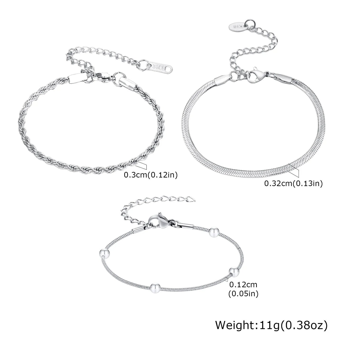 Edelstahl-Kettengliederarmbänder für Damen und Herren, Liebesgeschenk zum Valentinstag für Sie
